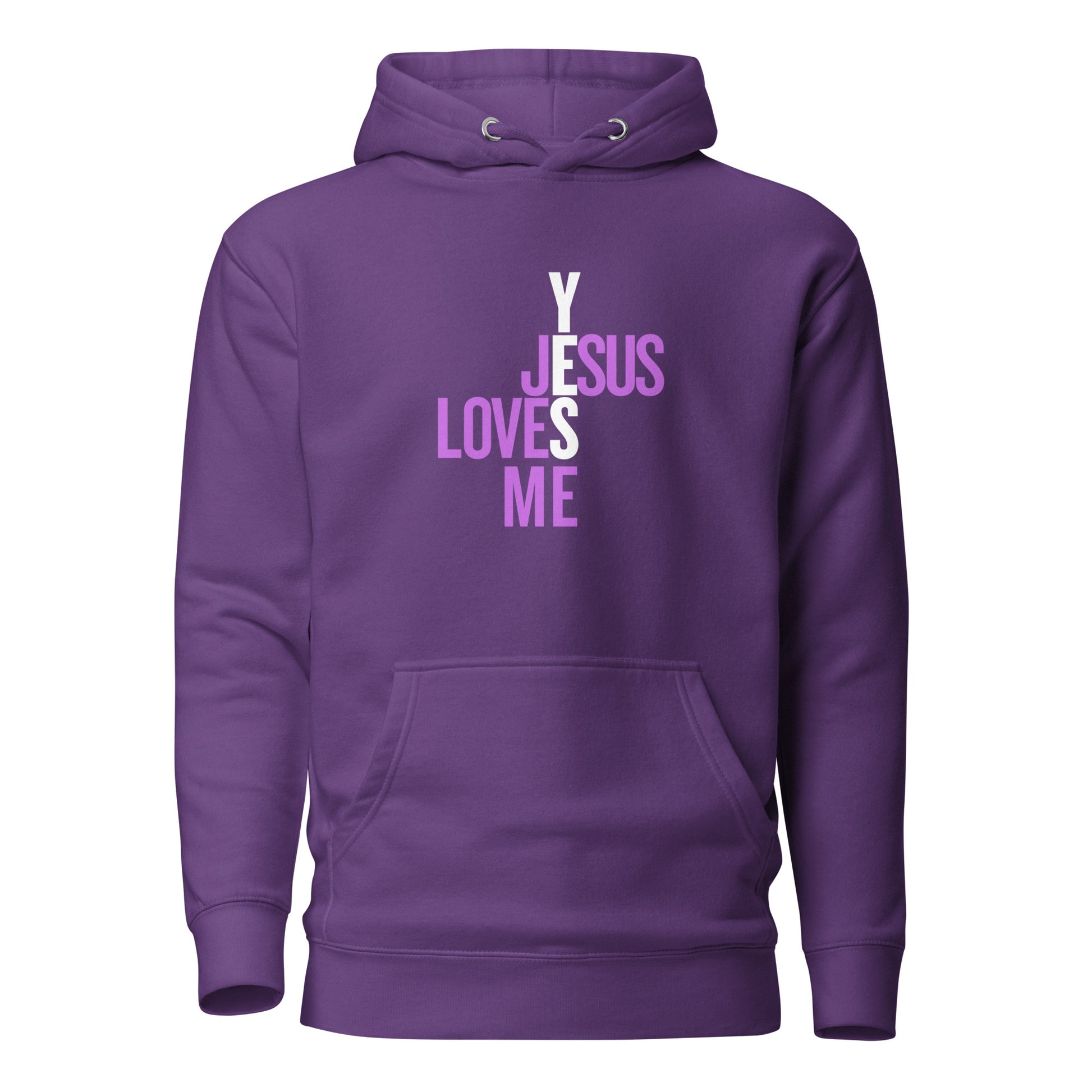 purple unisex christian hoodie with graphic design