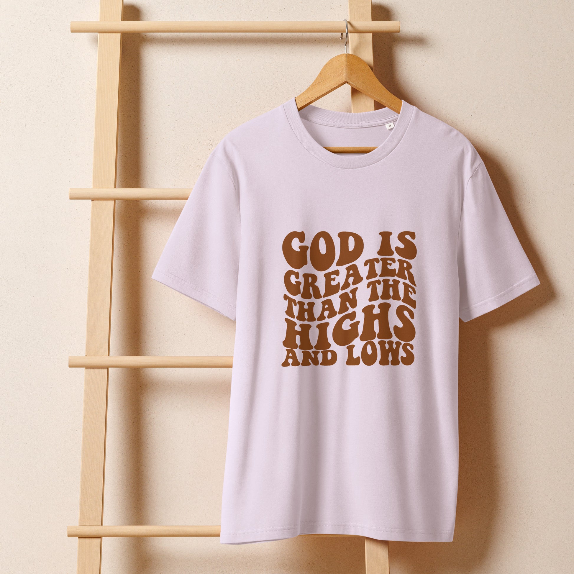 light purple graphic design christian t-shirt